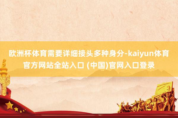 欧洲杯体育需要详细接头多种身分-kaiyun体育官方网站全站入口 (中国)官网入口登录