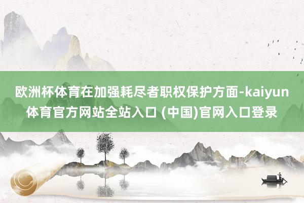 欧洲杯体育在加强耗尽者职权保护方面-kaiyun体育官方网站全站入口 (中国)官网入口登录