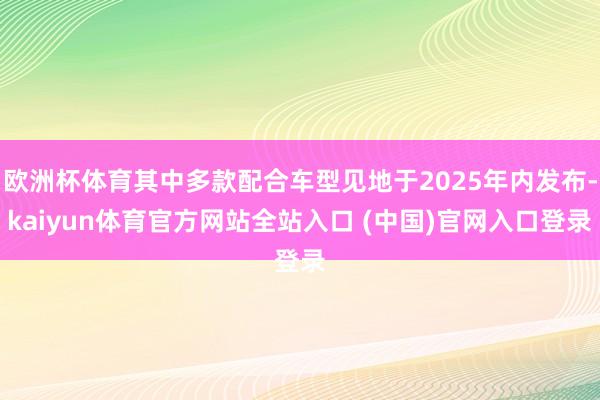 欧洲杯体育其中多款配合车型见地于2025年内发布-kaiyun体育官方网站全站入口 (中国)官网入口登录