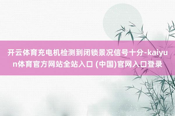 开云体育充电机检测到闭锁景况信号十分-kaiyun体育官方网站全站入口 (中国)官网入口登录